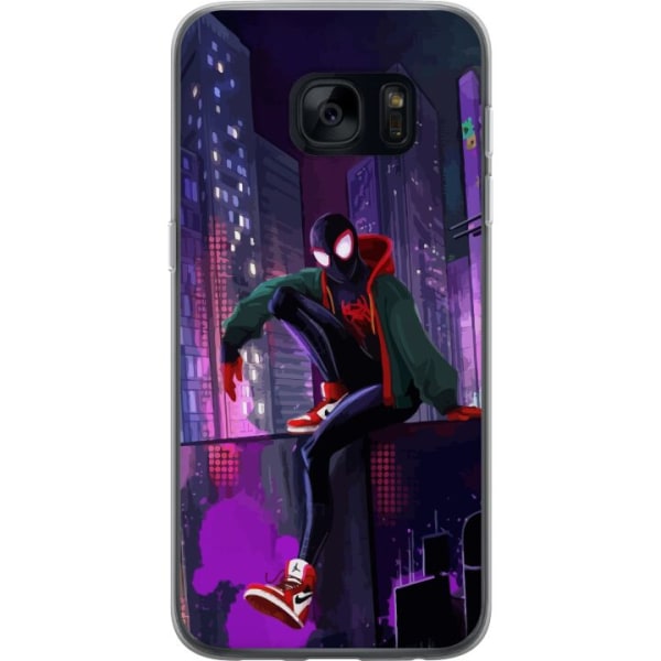 Samsung Galaxy S7 Läpinäkyvä kuori Fortnite - Spider-Man