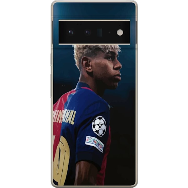 Google Pixel 6 Pro Läpinäkyvä kuori Lamine Yamal - Barcelonan ihmelapsi fokuksessa