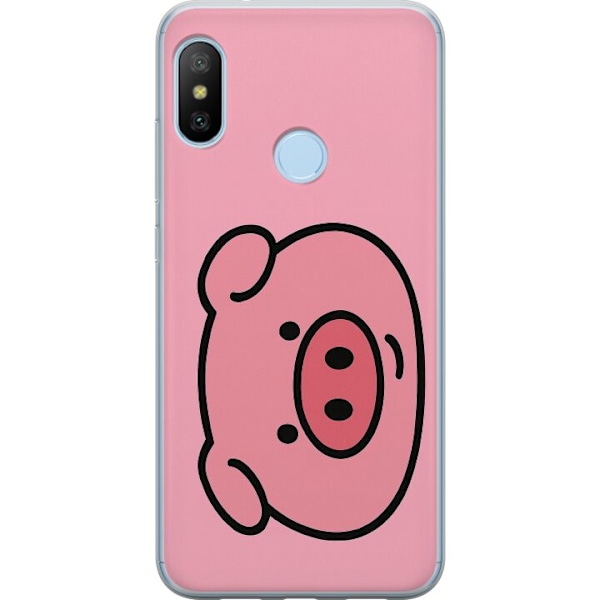 Xiaomi Mi A2 Lite Gennemsigtig cover Kawaii Piggy