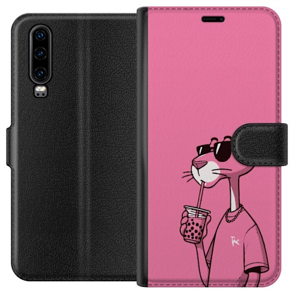 Huawei P30 Plånboksfodral Pink Panter Drink