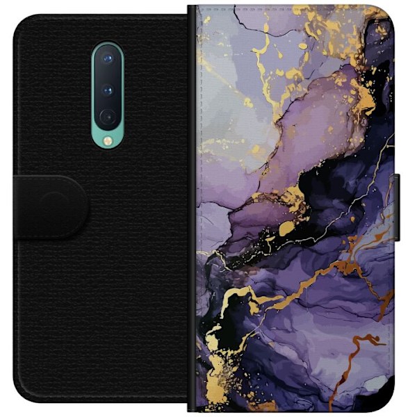 OnePlus 8 Lompakkokotelo Purppuranhohtoinen Marmori