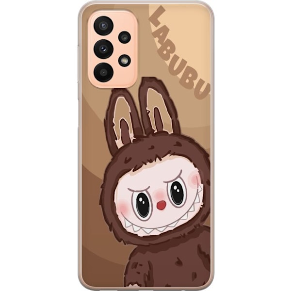 Samsung Galaxy A23 Gjennomsiktig deksel Labubu Sky Kosebamse -