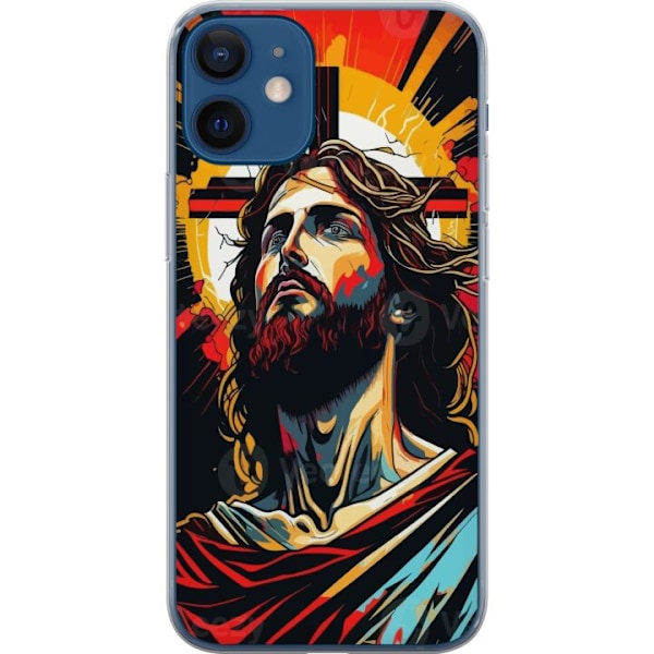 Apple iPhone 12 mini Läpinäkyvä kuori Jeesus ja Kortti - us