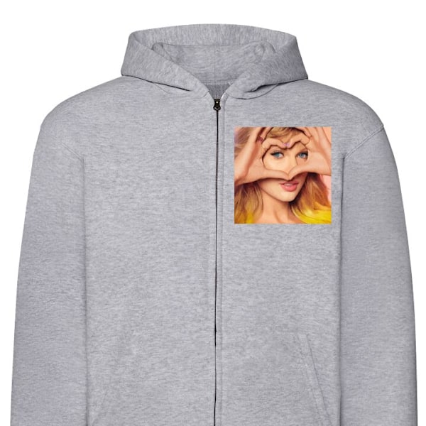 Zip-Hoodie | Hættetrøje med Lynlås til Voksne Taylor Swift grå M