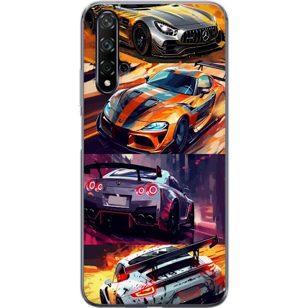 Huawei nova 5T Genomskinligt Skal Rally Fever – fartfyllt motiv med rallybilar
