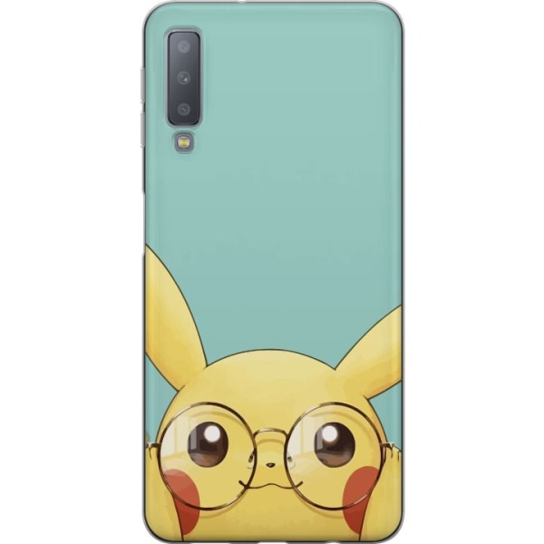 Samsung Galaxy A7 (2018) Läpinäkyvä kuori Pikachu lasit
