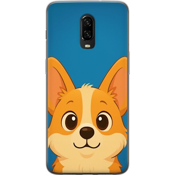OnePlus 6T Gennemsigtig cover Hello Corgi
