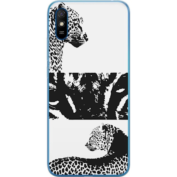 Xiaomi Redmi 9A Genomskinligt Skal Leopard Faces – trendigt mönster med leopardansikten