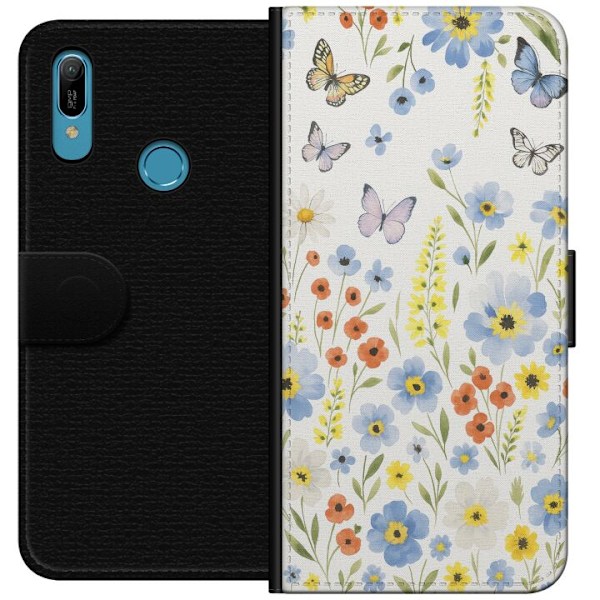 Huawei Y6 (2019) Plånboksfodral Sommarblommor