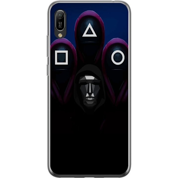 Huawei Y6 Pro (2019) Genomskinligt Skal Squid Game Säsong 3 Nya Ikoner Populär Serie TV Motiv Asiatisk Drama Trend Ikoniskt Grafisk Design