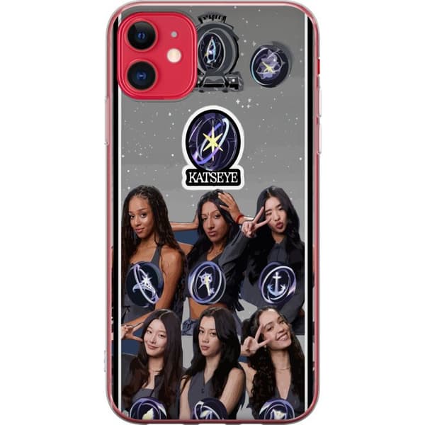 Kompatibelt Mobilskal till Apple iPhone 11 KATSEYE symbolporträtt grå