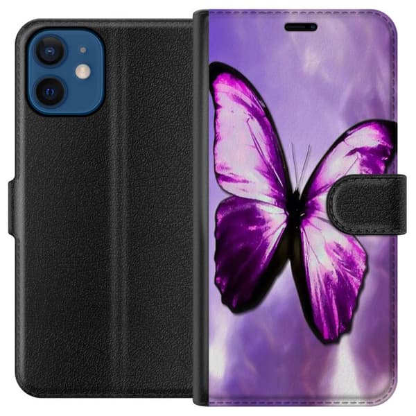 Kompatibelt Plånboksfodral till Apple iPhone 12 mini Fjäril