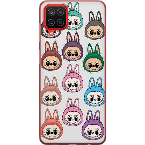 Samsung Galaxy A12 Läpinäkyvä kuori Labubu Macaron Monster