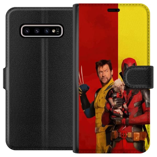 Kompatibelt Lommeboketui til Samsung Galaxy S10+ Deadpool & Wolverine