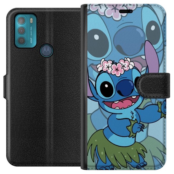 Motorola Moto G50 Lommeboketui Stitch under stjernene - Magisk