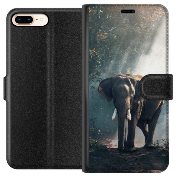 Apple iPhone 8 Plus Tegnebogsetui Elefant