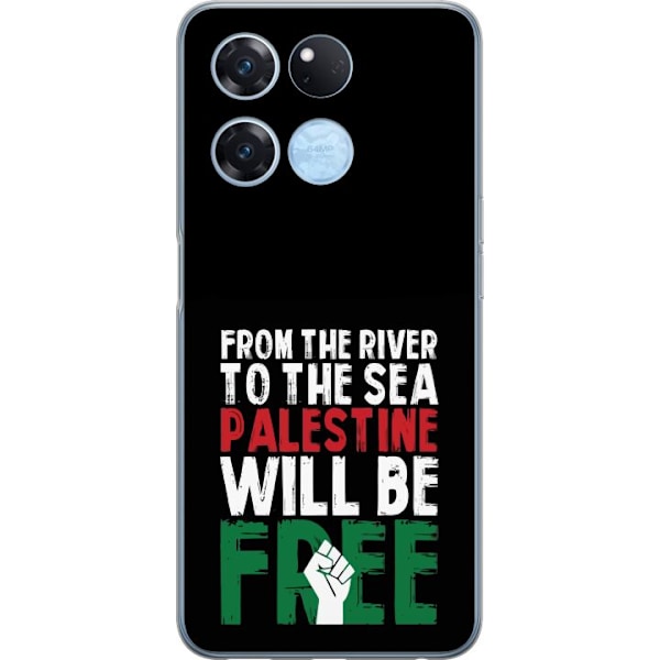 OnePlus Ace Racing Genomskinligt Skal Free Palestine – polit