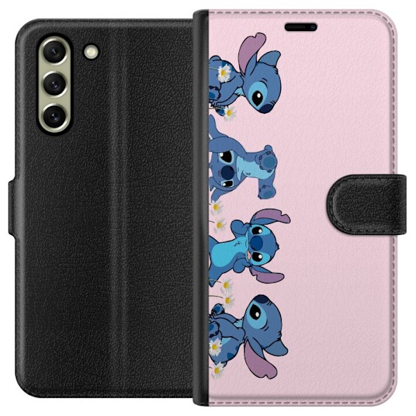 Samsung Galaxy S21 FE 5G Plånboksfodral Stitch Skratt & Bus