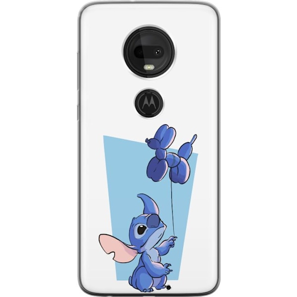 Motorola Moto G7 Gjennomsiktig deksel Stitch ballong hund