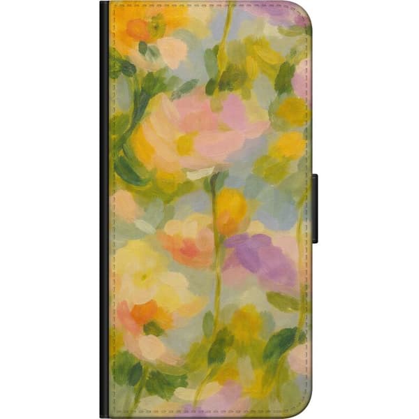 Kompatibelt Plånboksfodral till OnePlus 9 Pro Mjuka sommarblommor i drömsk pastellharmoni
