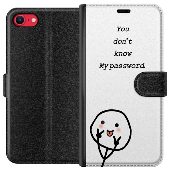Apple iPhone SE (2020) Plånboksfodral You Don’t Know My Password – edgy textmotiv med attityd