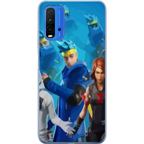 Xiaomi Redmi 9T Läpinäkyvä kuori Fortnite