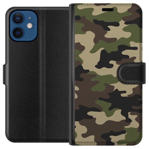 Yhteensopiva Lompakkokotelo Apple iPhone 12 Metsä camo