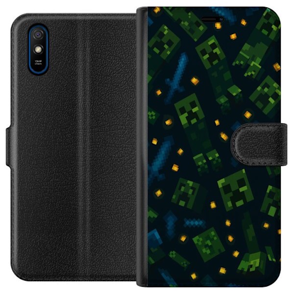 Xiaomi Redmi 9A Tegnebogsetui Minecraft Dungeons Mob