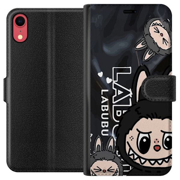 Apple iPhone XR Lompakkokotelo <nl>Labubu Black Energy - Musta