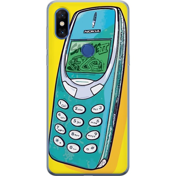 Xiaomi Mi Mix 3 Gjennomsiktig deksel Nokia 3310, Snake 2, beho