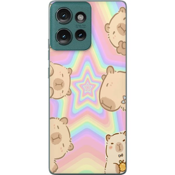 Motorola Edge 50 Gjennomsiktig deksel Kawaii Capybara Galaxy S
