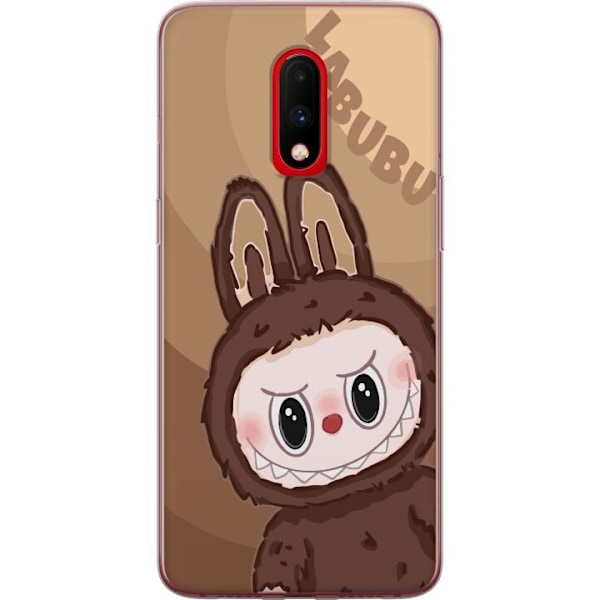 OnePlus 7 Läpinäkyvä kuori Labubu Pilvipieni - Valkoinen ja Sininen Suunnittelu Söpöllä Tyylillä