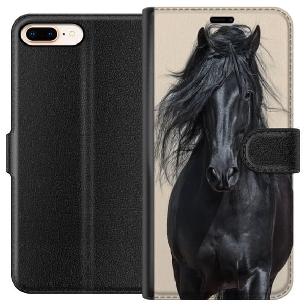 Kompatibel Tegnebogsetui til Apple iPhone 7 Plus Hest