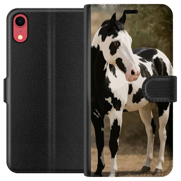 Apple iPhone XR Lompakkokotelo Kaunis Hevonen - elegantti hevo