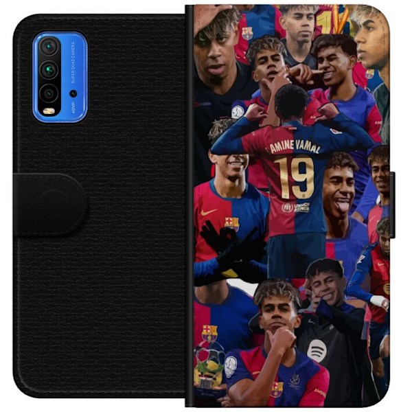 Xiaomi Redmi Note 9 4G Lompakkokotelo Lamine Yamal mobiilikotelo jalkapallofaneille