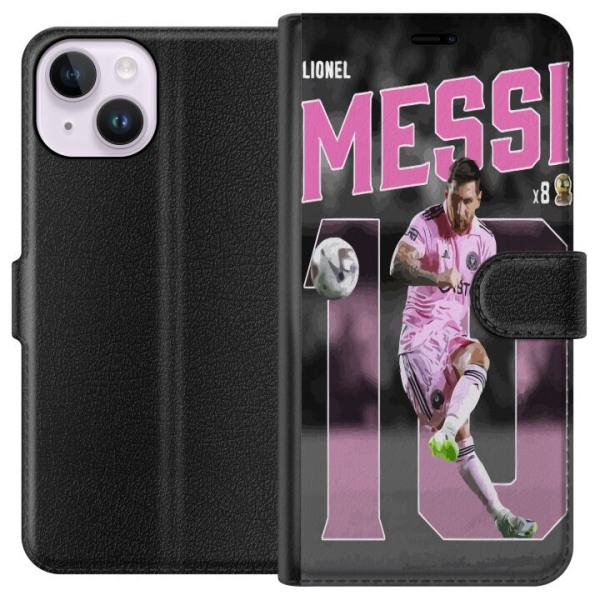 Apple iPhone 15 Plånboksfodral Lionel Messi - Rosa