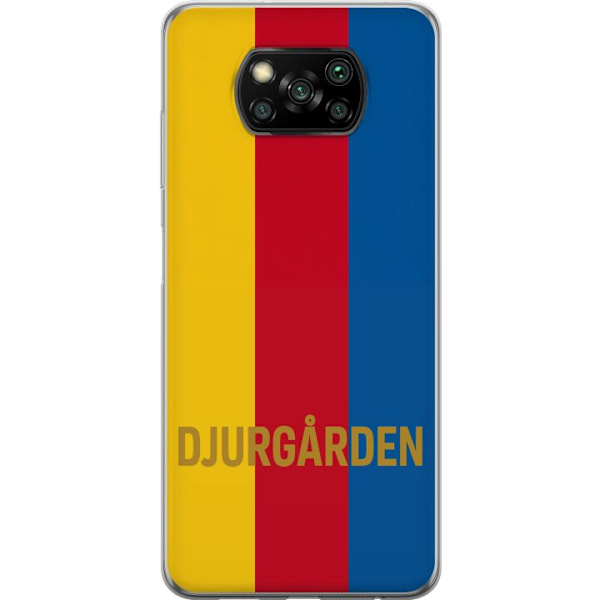 Xiaomi Poco X3 NFC Läpinäkyvä kuori Djurgården – jalkapallo