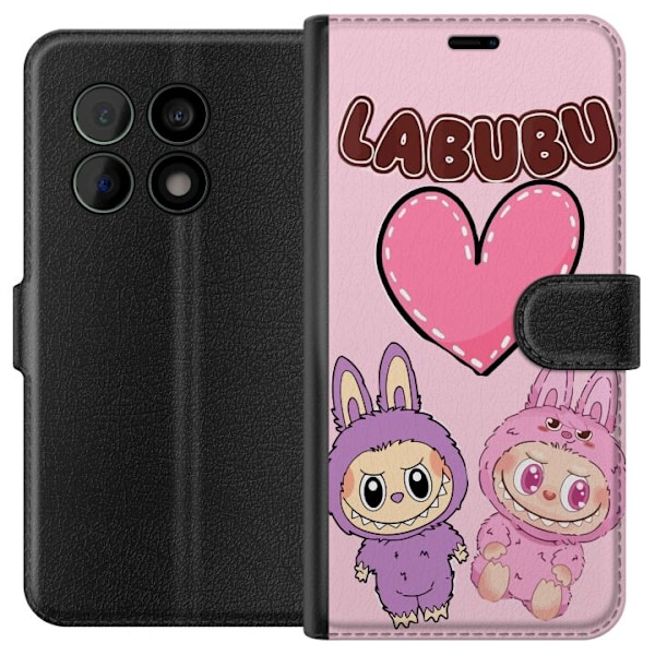 OnePlus 10 Pro Tegnebogsetui Labubu Pink Monster
