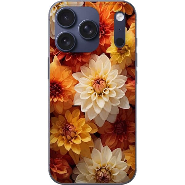 Kompatibelt Mobildeksel til Apple iPhone 17 Pro Oransje Blomster