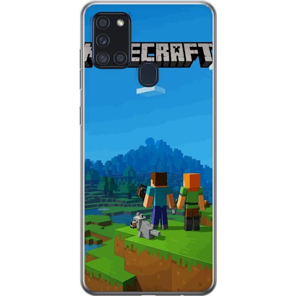 Samsung Galaxy A21s Genomskinligt Skal Minecraft Key Art