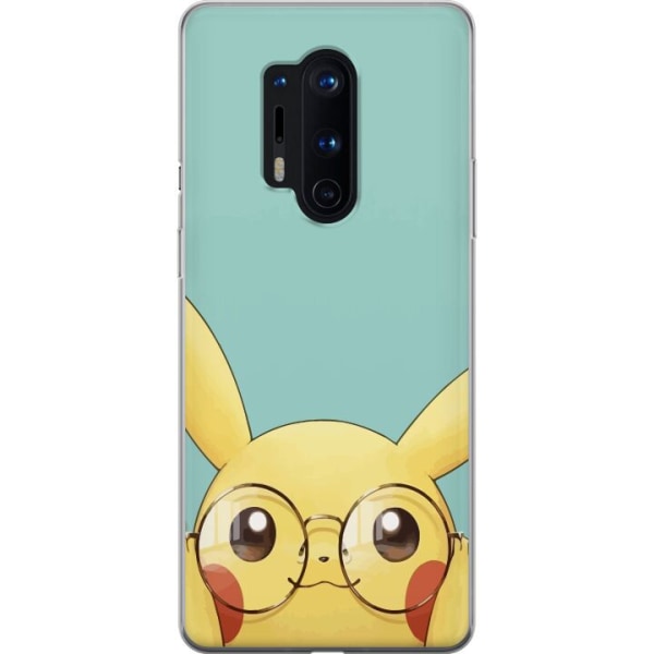 OnePlus 8 Pro Läpinäkyvä kuori Pikachu lasit