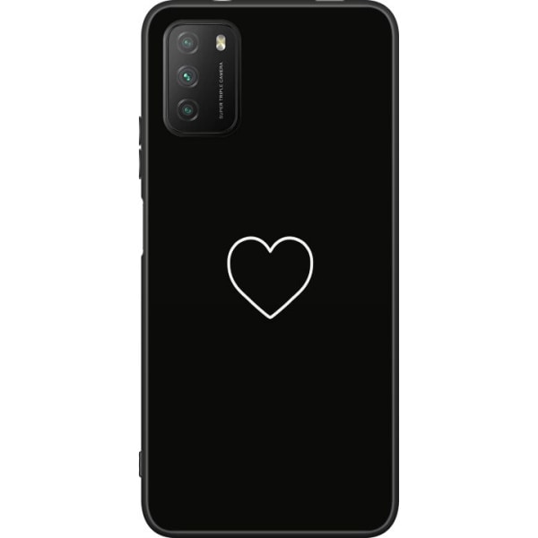 Xiaomi Poco M3  Musta kuori Sydän