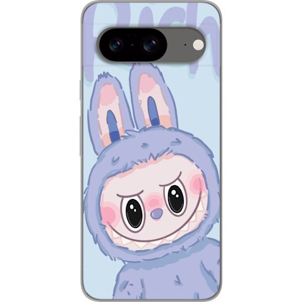 Google Pixel 8 Läpinäkyvä kuori Sininen Jänis Labubu