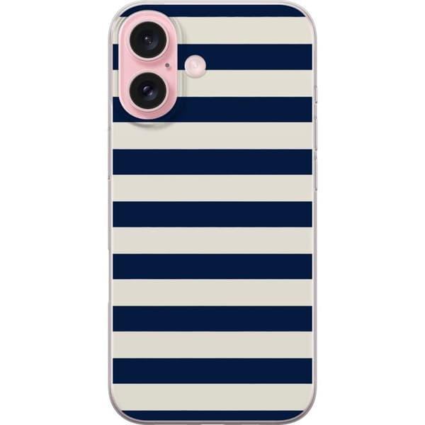 Kompatibel Mobilcover til Apple iPhone 16 marinestribede