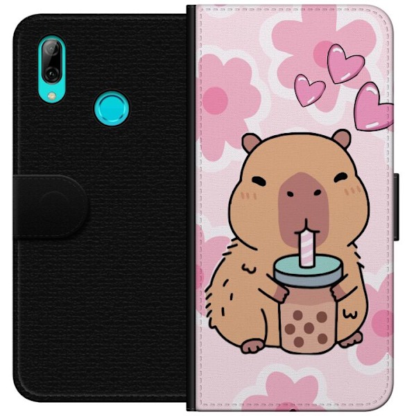 Huawei P smart 2019 Plånboksfodral Kawaii Capybara Hjärtan Anime Stil Söt Design Djurmotiv TikTok Populärt Present Tjej