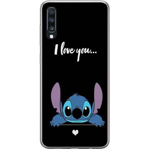 Samsung Galaxy A70 Gennemsigtig cover Stitch Jeg Elsker Dig