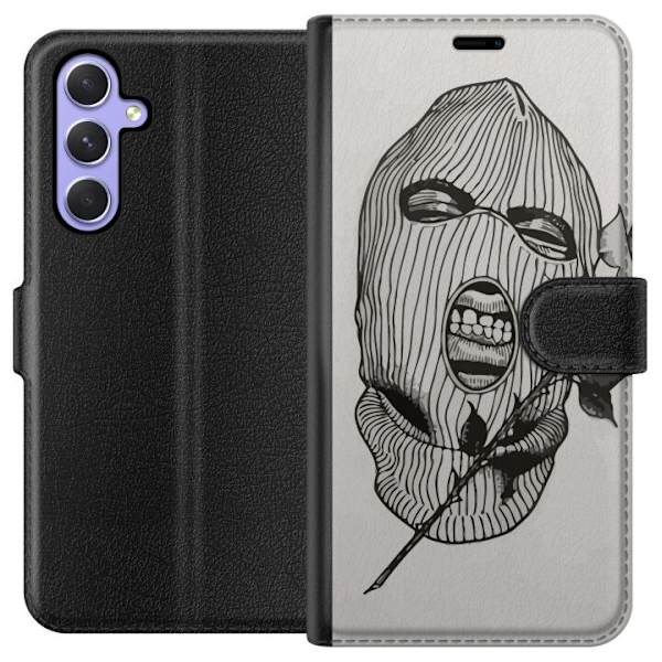 Samsung Galaxy A54 Plånboksfodral Ski Mask Ros Streetwear Design Grafiskt Motiv Spänning Urban Stil Street Art Maskerad Symbol