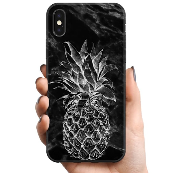 Apple iPhone X TPU Mobildeksel Marmor Ananas