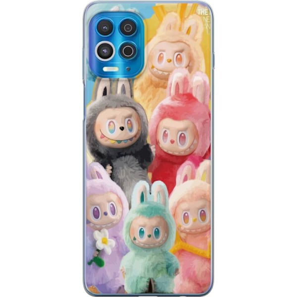 Motorola Edge S Genomskinligt Skal Labubu Sketch Style – Handritat monster i tusch
