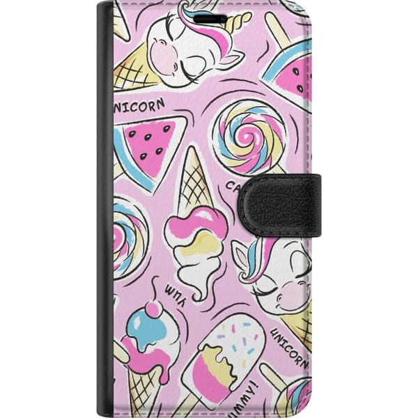 Kompatibelt Plånboksfodral till Samsung Galaxy A20e Unicorn Candy
